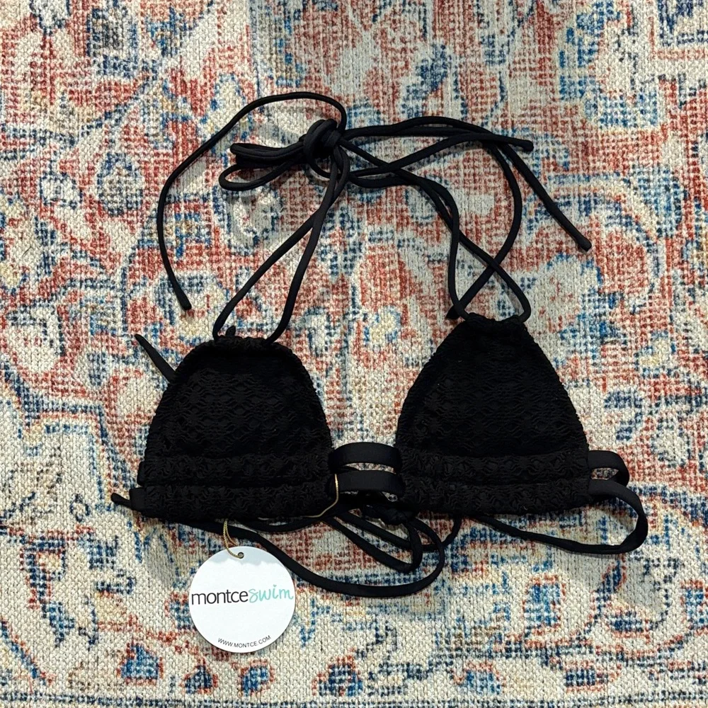Montce Swim Palmilla Negra Dopio Bikini Top SZ XS NWT - Picture 3 of 4